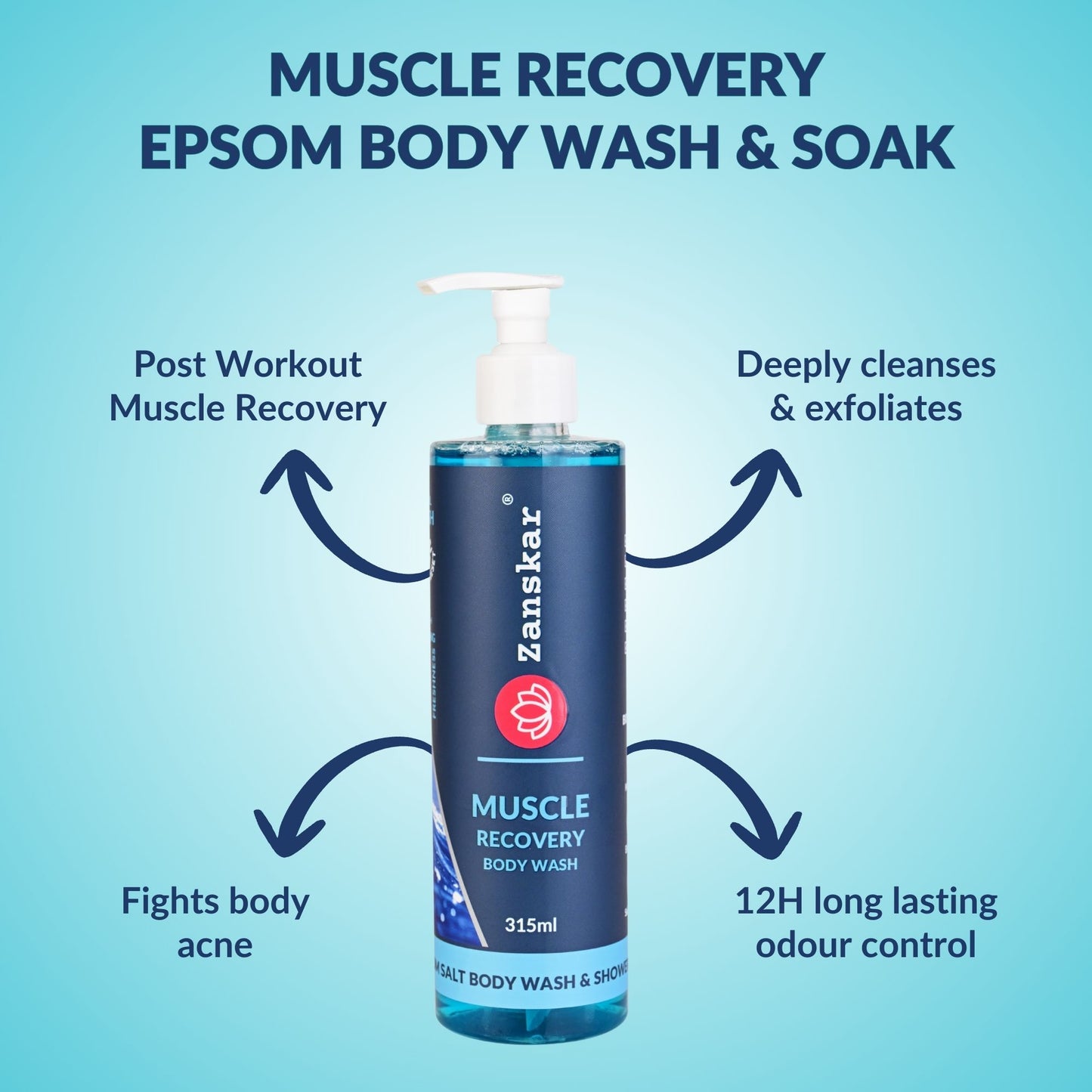 Muscle Recovery Epsom Body Wash (315ml)