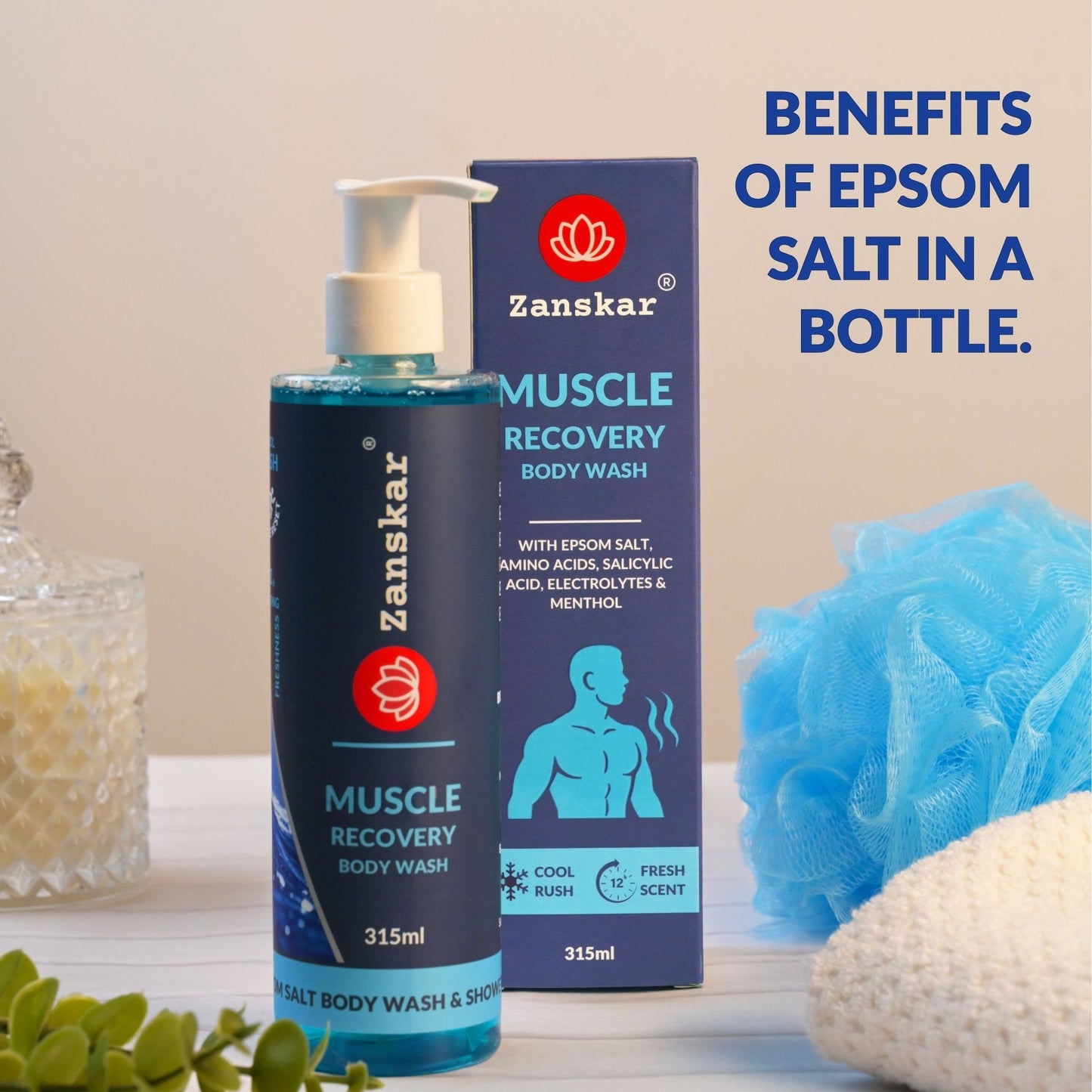 Muscle Recovery Epsom Body Wash (315ml)