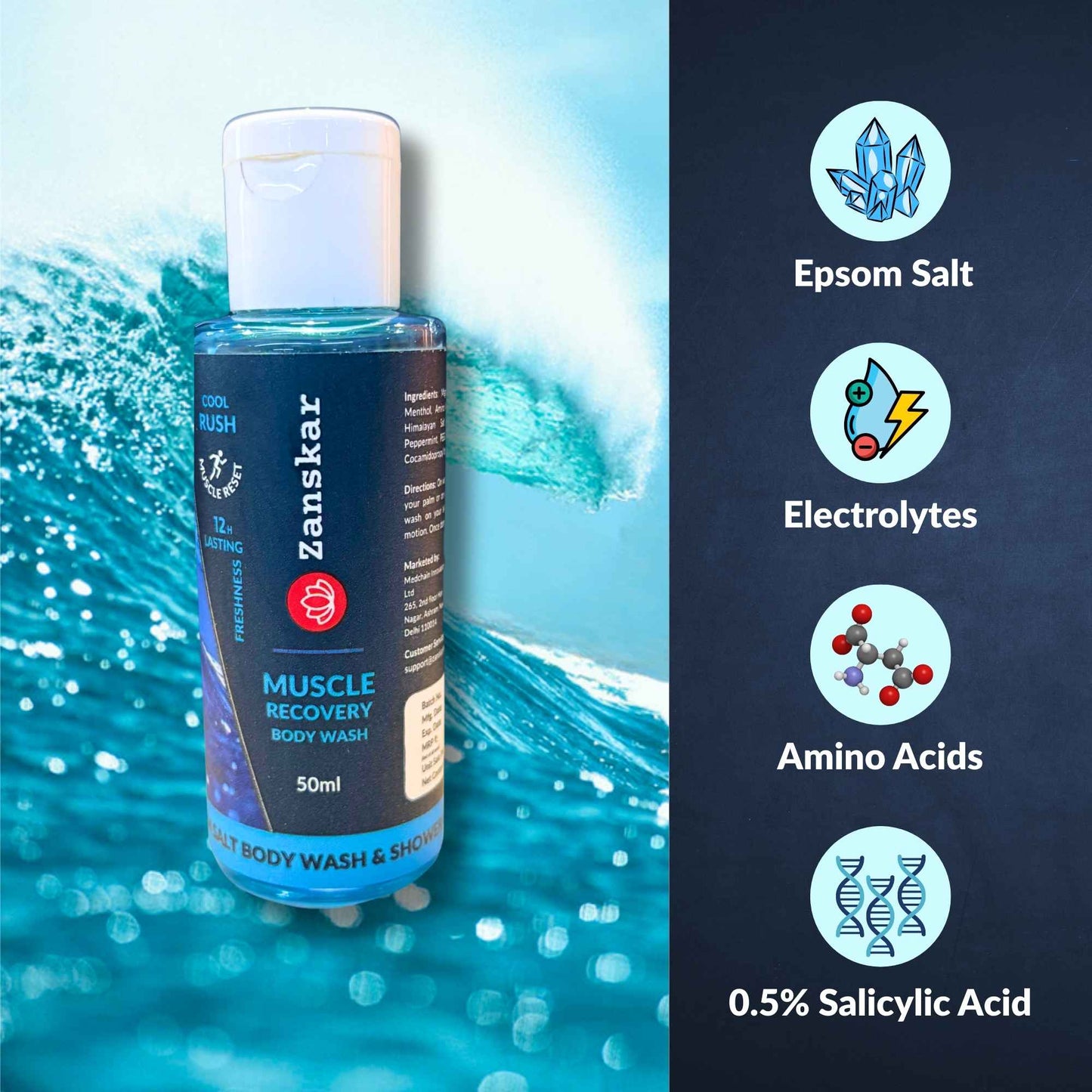 Muscle Recovery Epsom Body Wash (50ml)