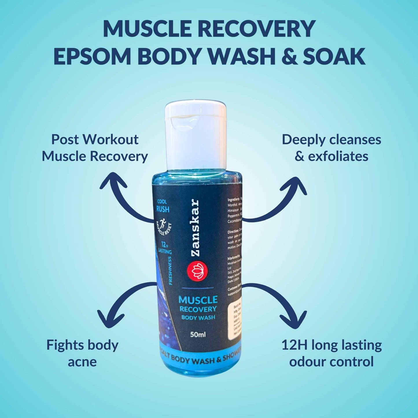 Muscle Recovery Epsom Body Wash (50ml)