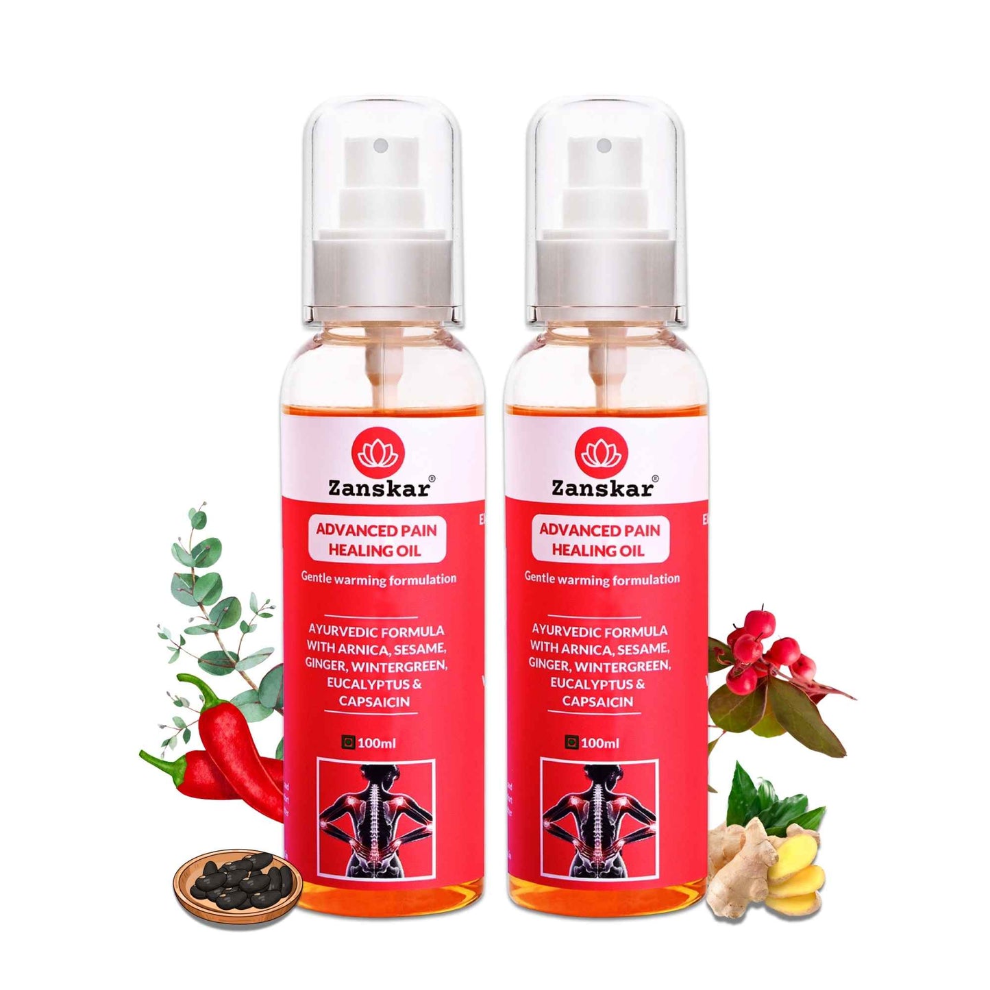 Advanced Pain Healing Oil (100ml) - Zanskar - Pack of 2