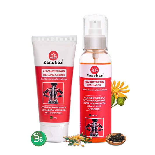 Joints Pain Kit - Zanskar - Combo of Advanced Pain Healing Cream and Oil