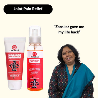 Joints Pain Kit - Zanskar - Combo of Advanced Pain Healing Cream and Oil