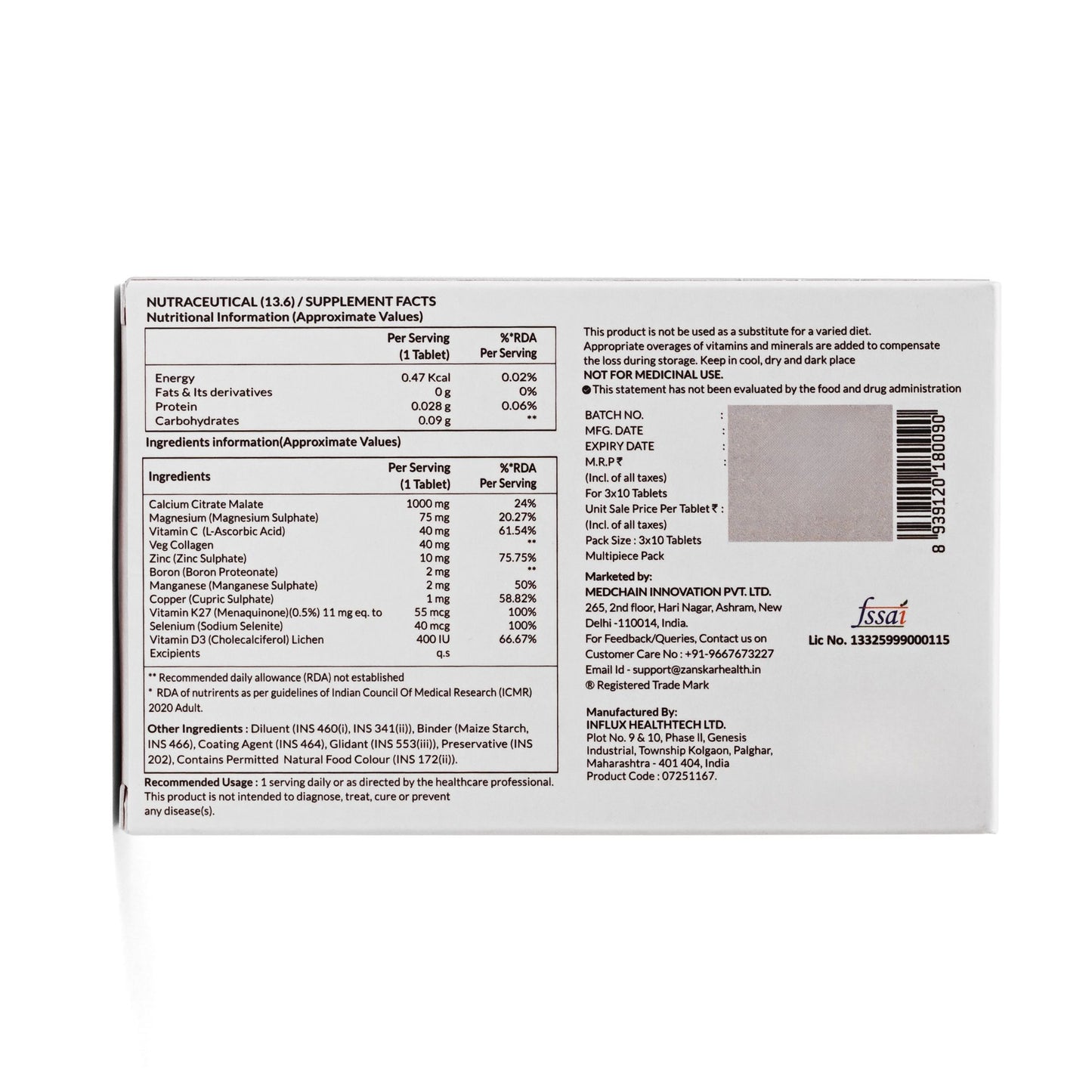 Advanced Bone Repair Tablet