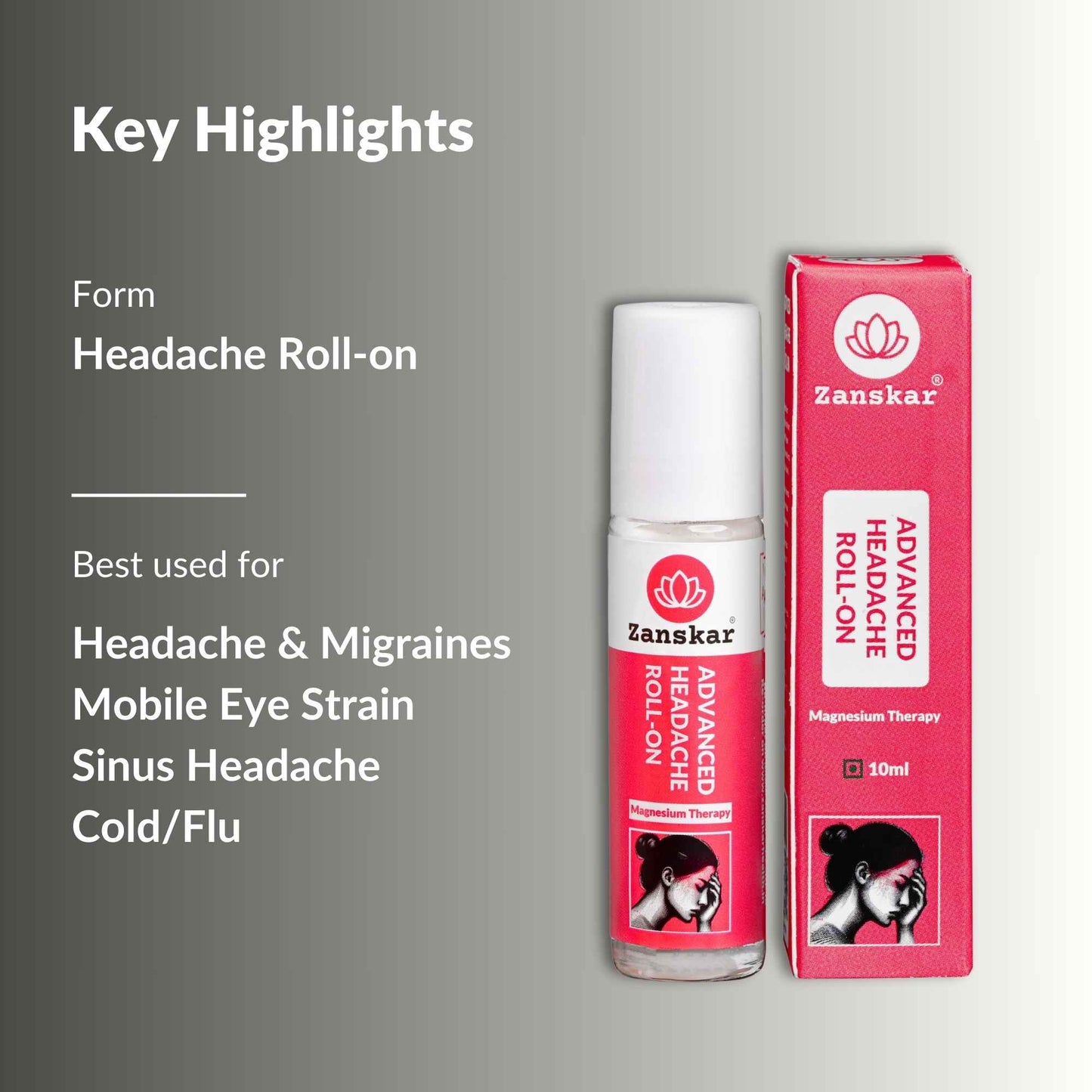 Advanced Headache Roll-on (10ml) - Zanskar