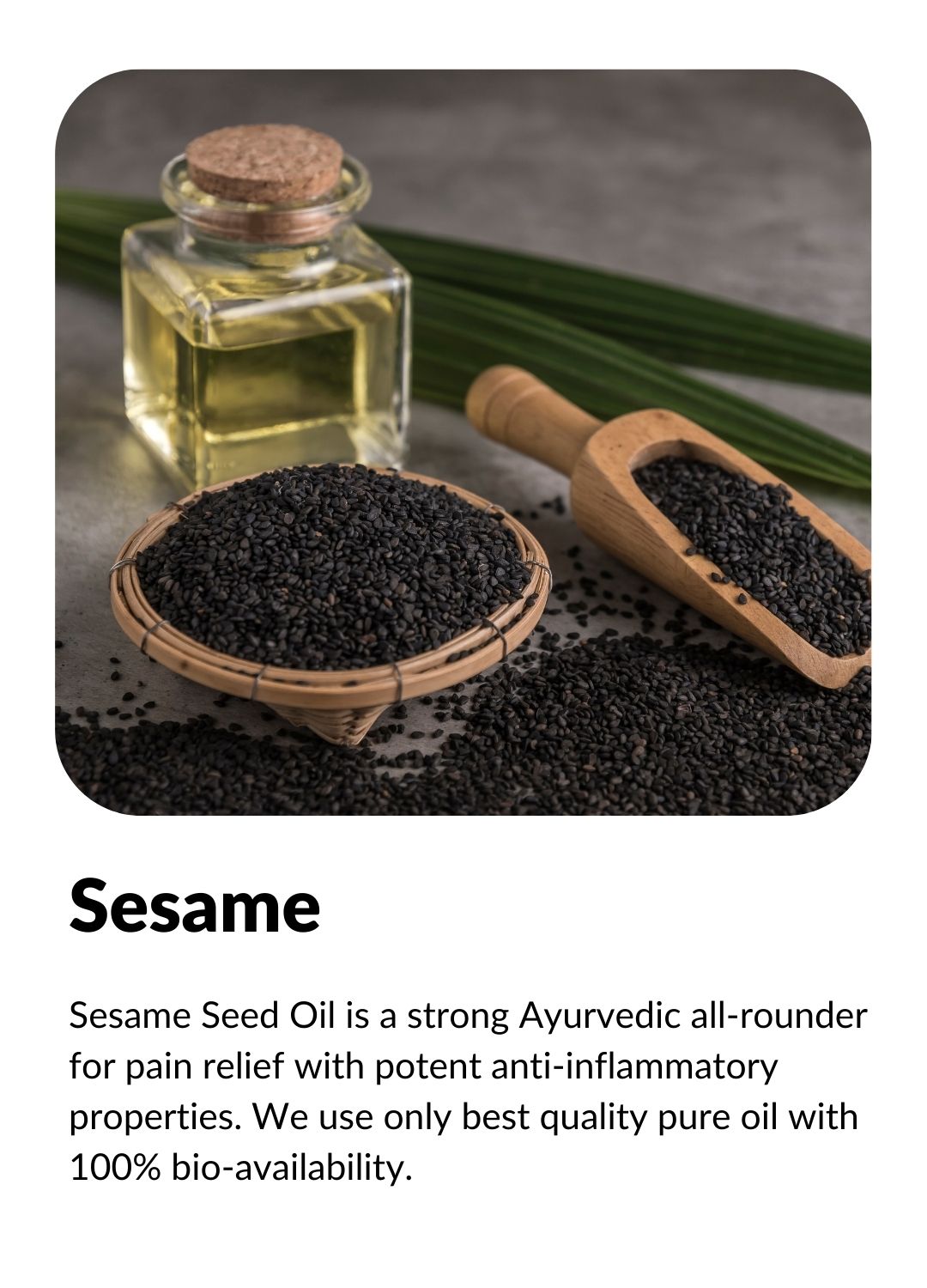 SESAME: Ayurvedic all-rounder for pain relief with potent anti-inflammatory properties